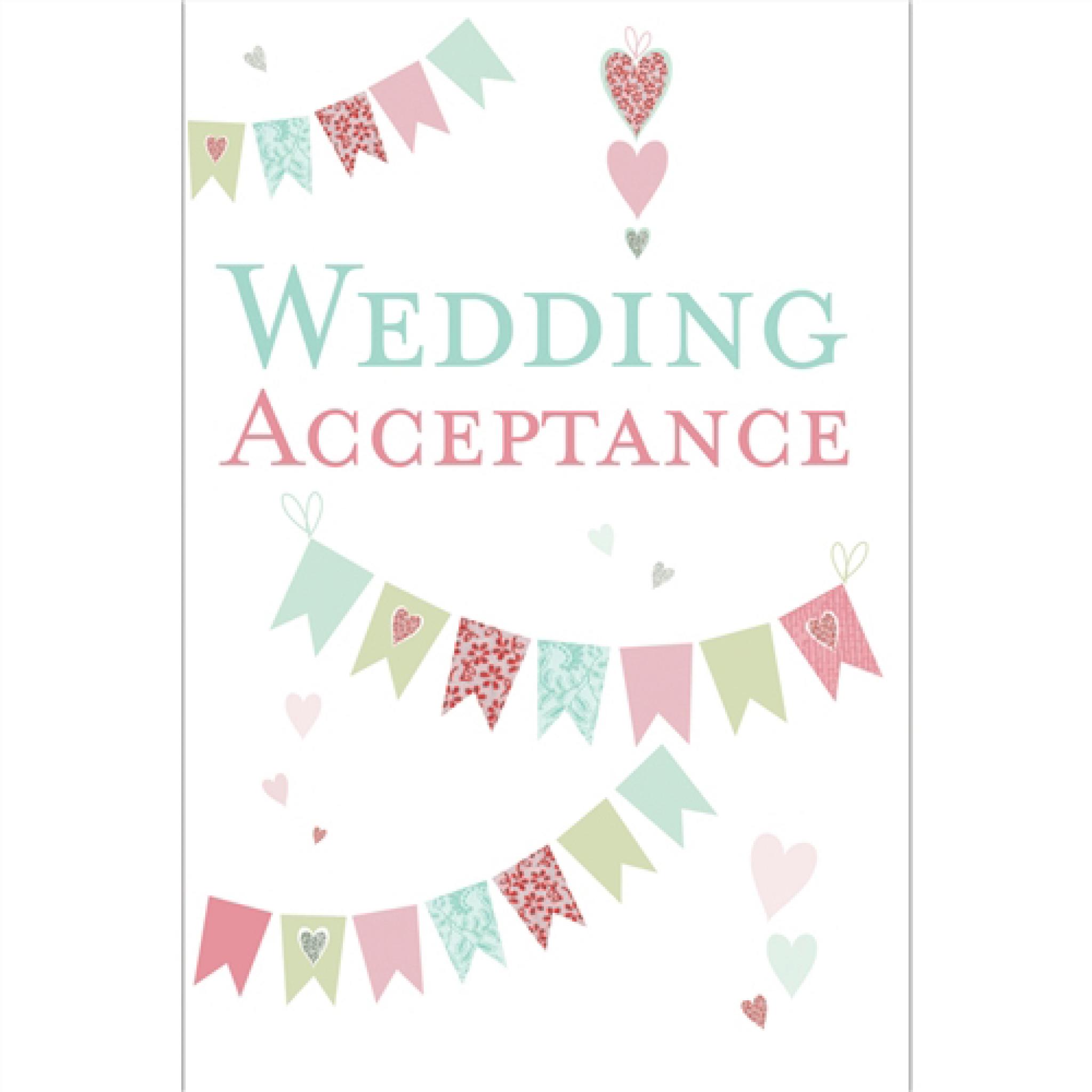 Wedding Acceptance Card - Bunting