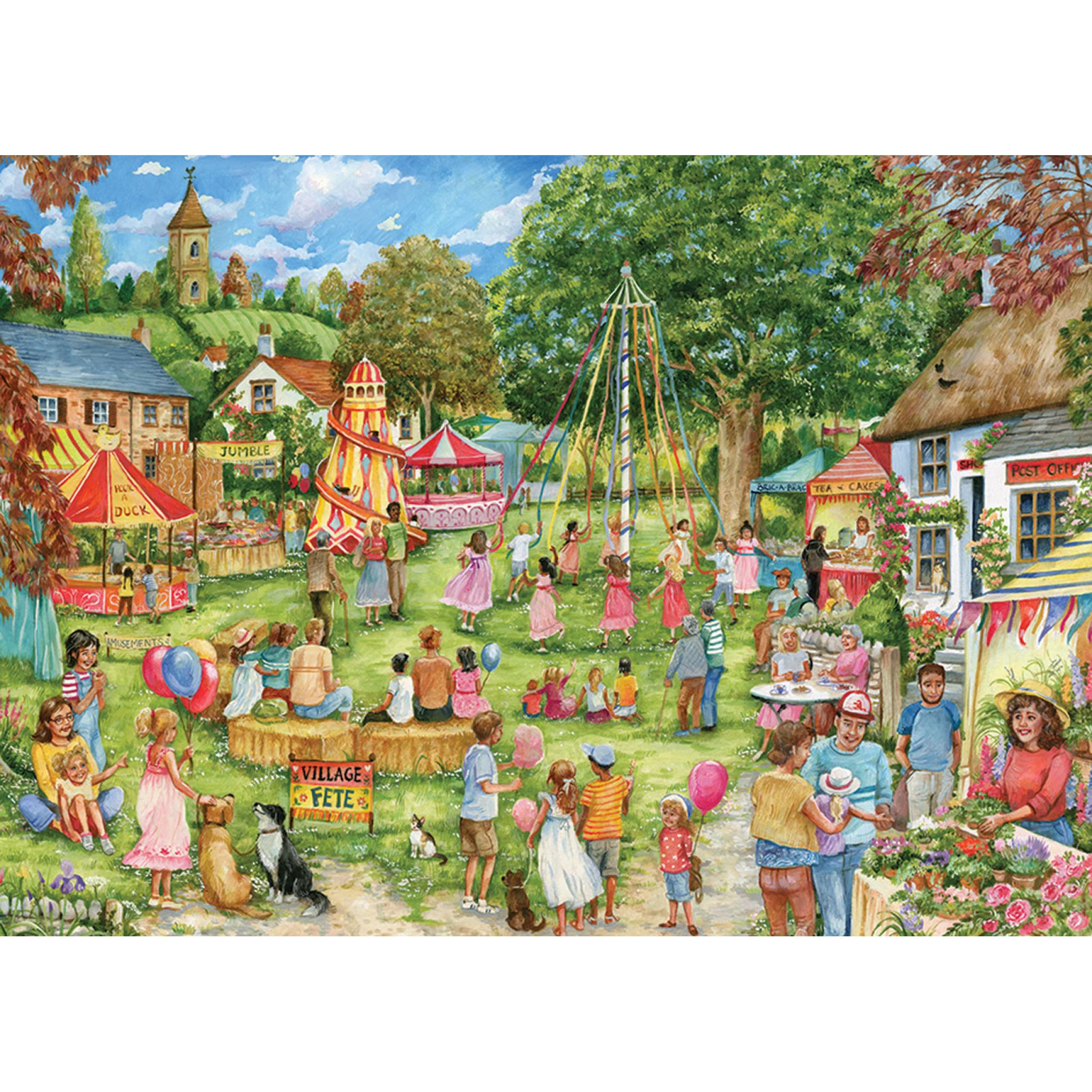 Rectangular Jigsaw Village Fete Pieces The Village Fete Jigsaw Puzzle