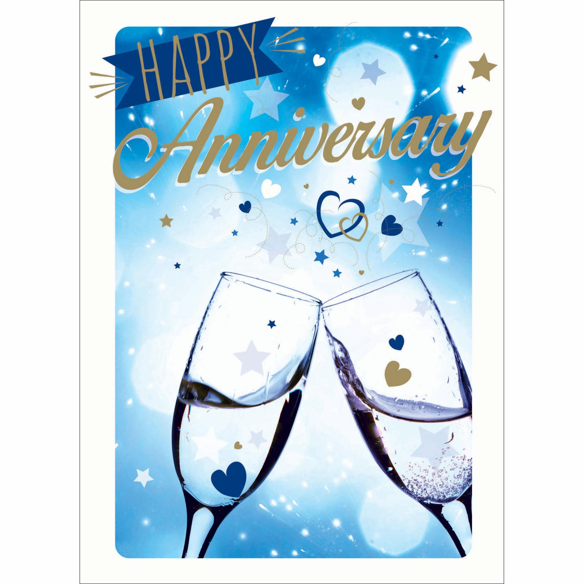 Anniversary Card - Champagne Flutes (Your)