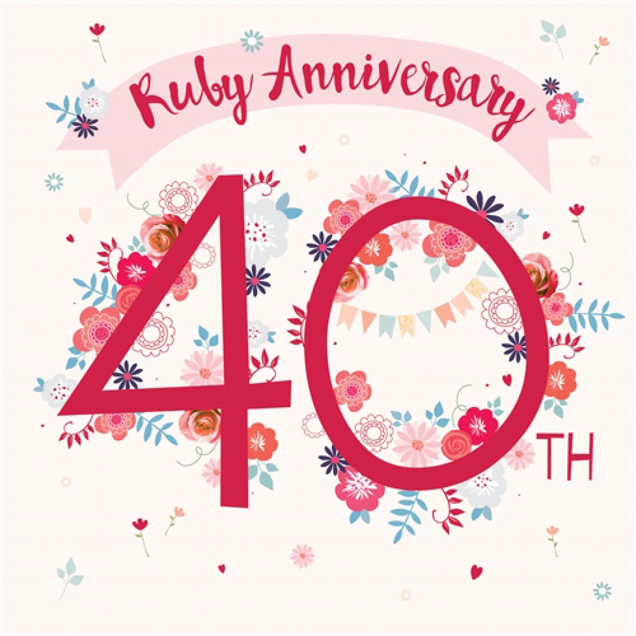 Anniversary Card Ruby Your Ruby Anniversary 