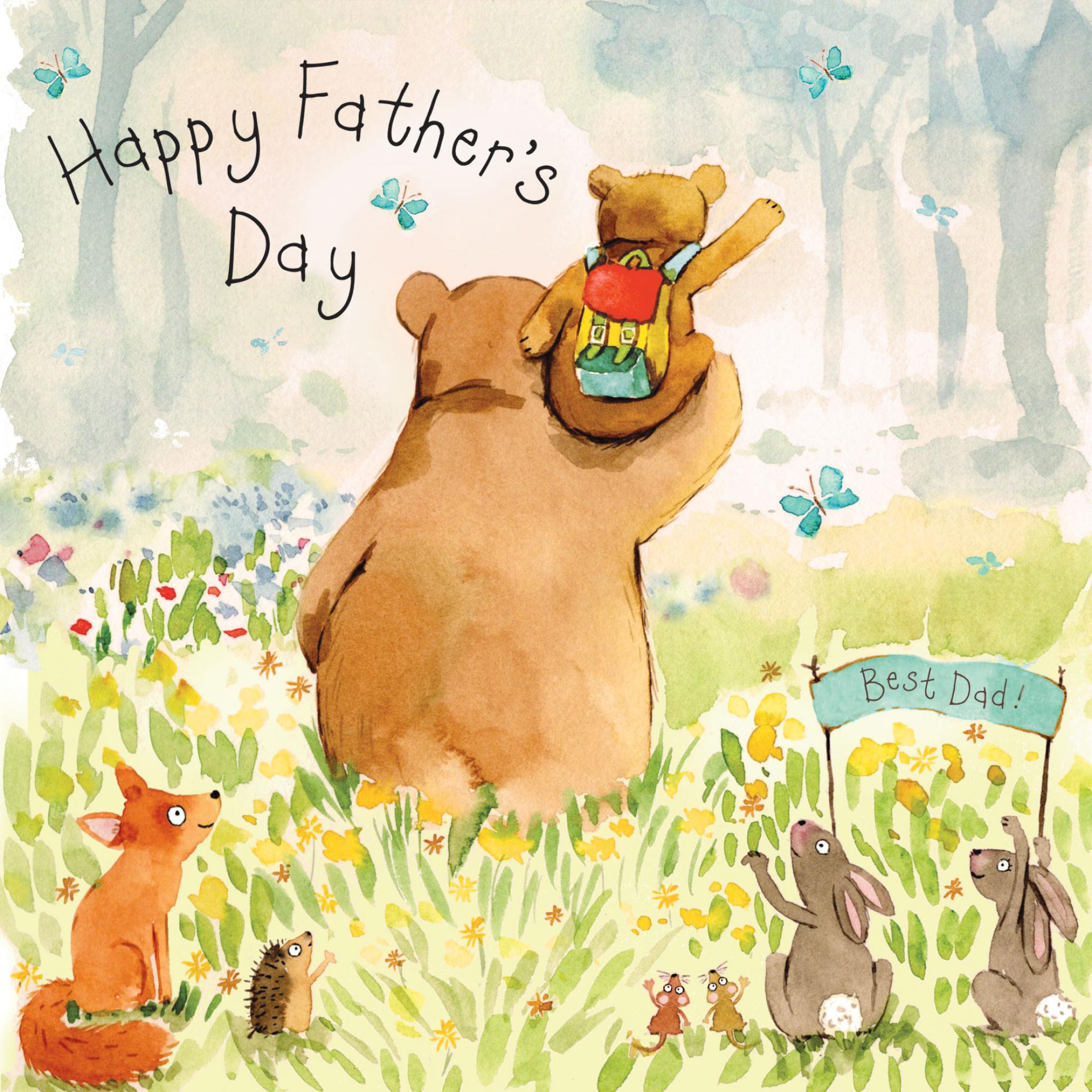 Fathers Day Card Dad Bear