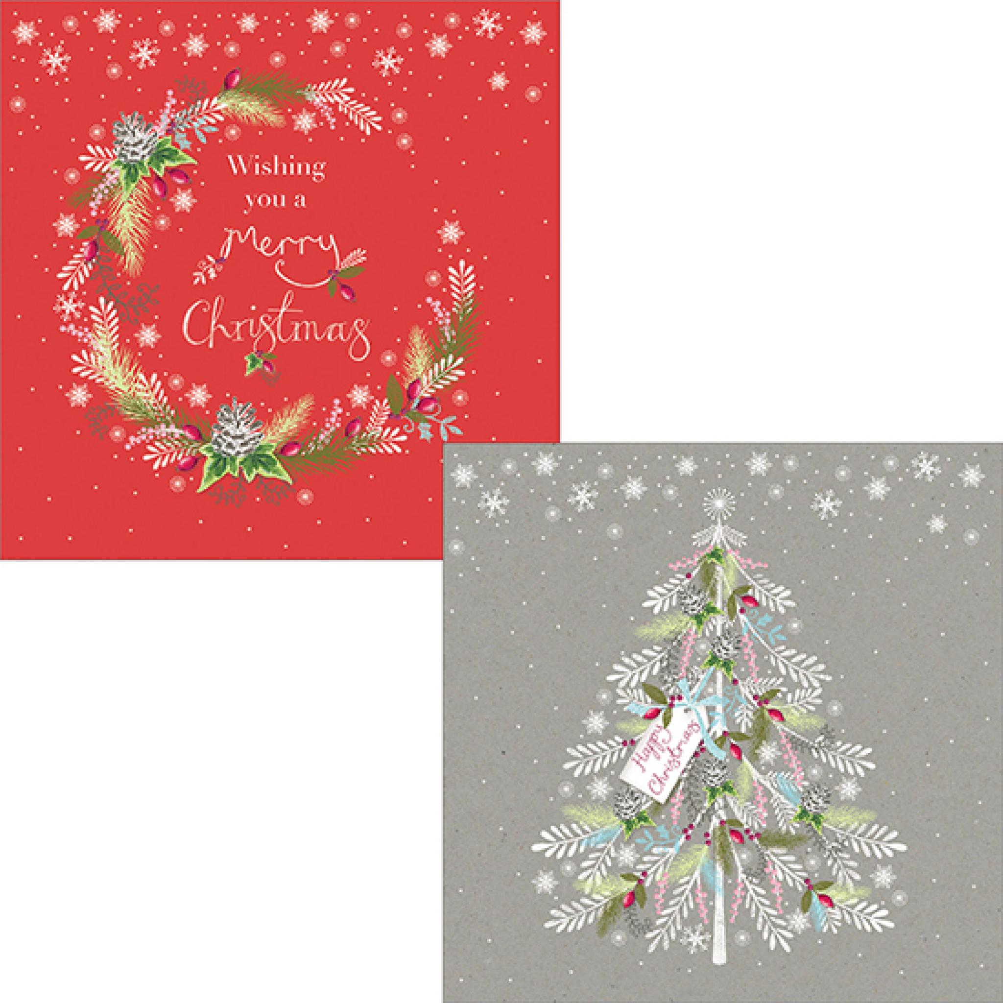 Help For Heroes Christmas Card Pack (Luxury) Festive Wreath