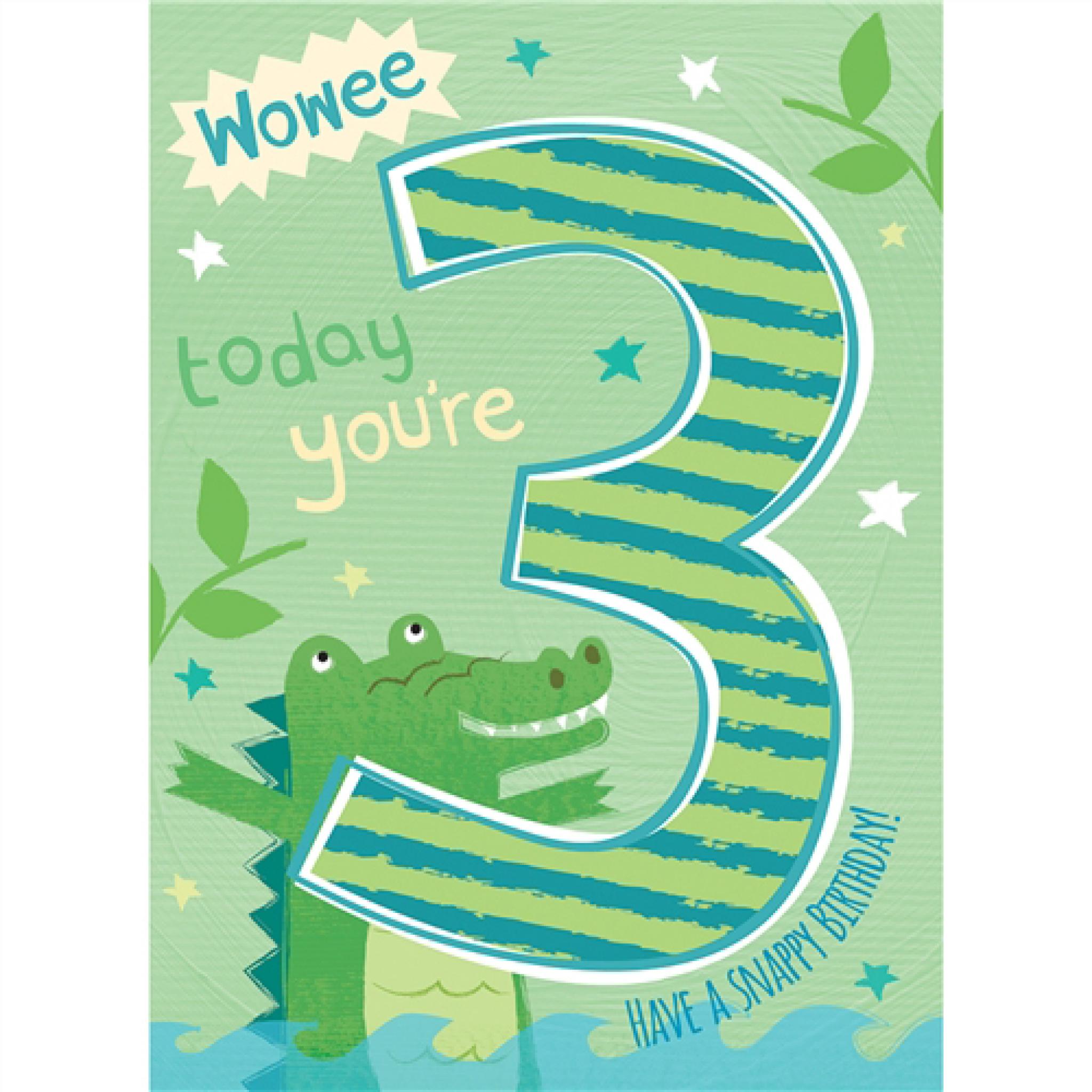 Magic Numbers Card - Snappy Birthday (Age 3)