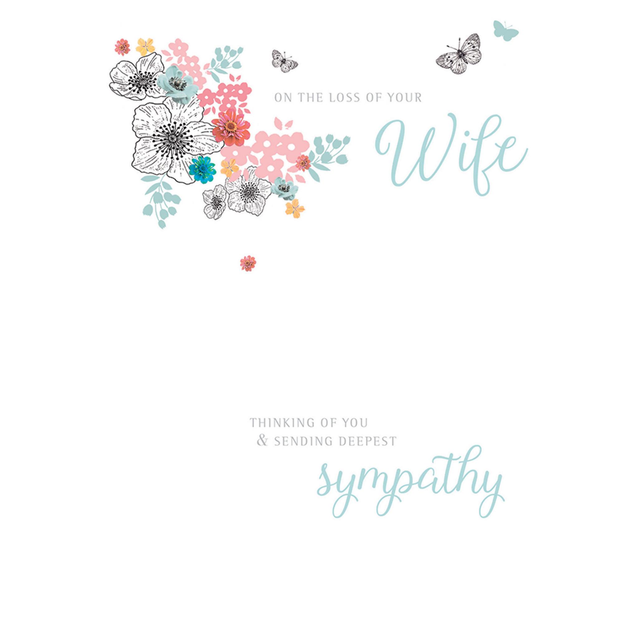 Sympathy Card Loss Of Wife