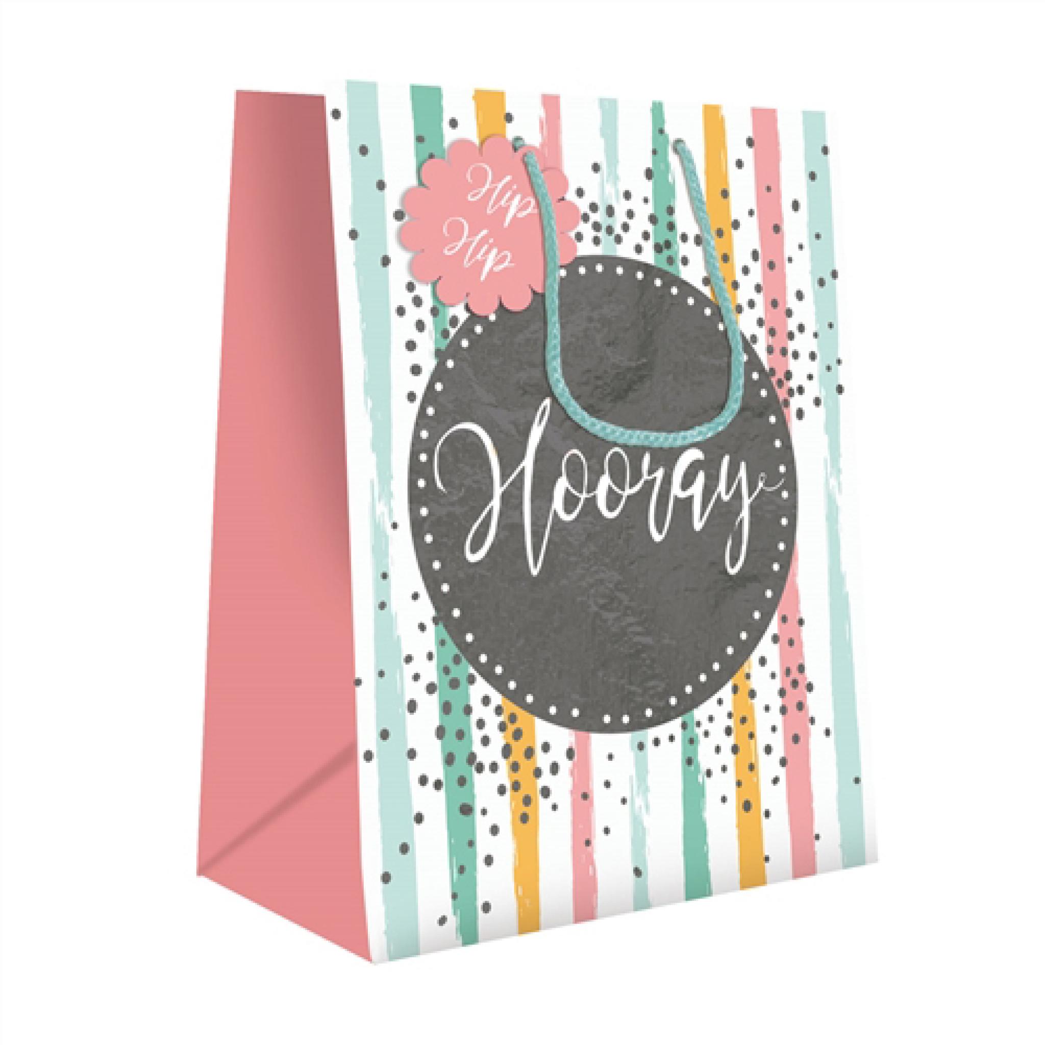 Gift Bag Medium Hip Hip Hooray Stripe