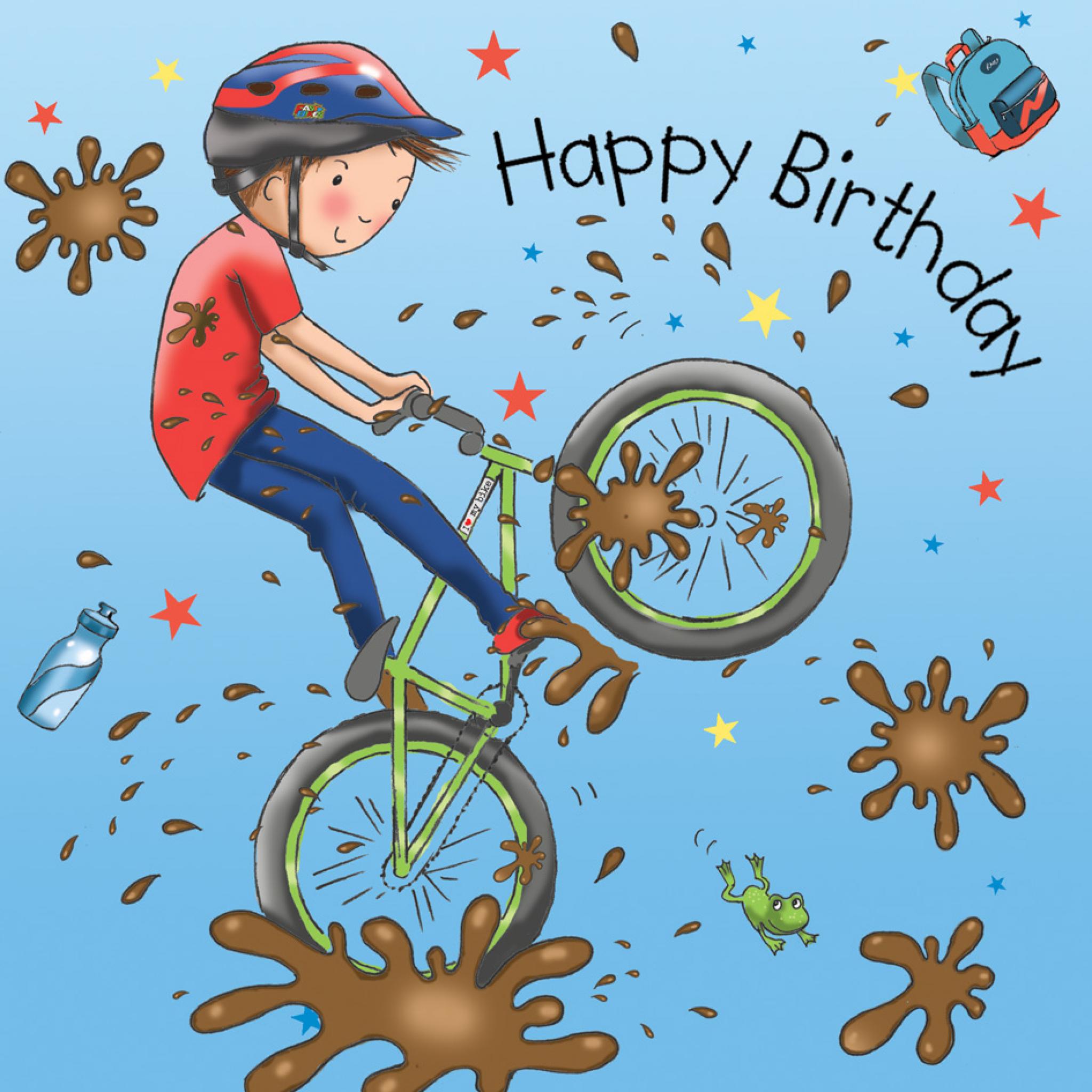 Twizler Card - BMX Biker (Happy Birthday)