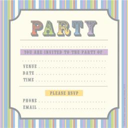 Social Stationery - Party Text (Party Invitations)