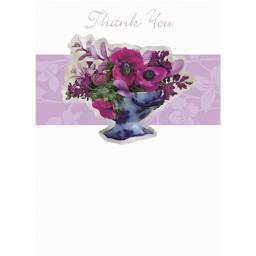 Thank You Card - Rose And Panel