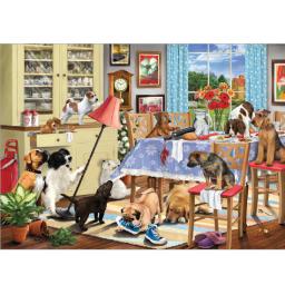 Rectangular Jigsaw - Dogs In The Dining Room