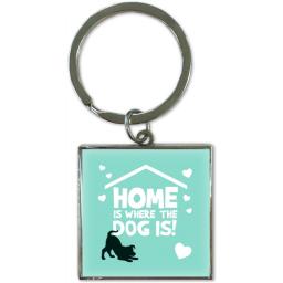 Key Ring - Home Is Where The Dog Is