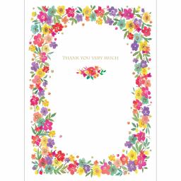Thank You Card - Bright Floral