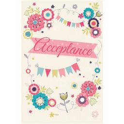 Wedding Acceptance Card - Floral & Bunting