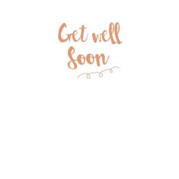 Get Well Soon Card - Embossed Text