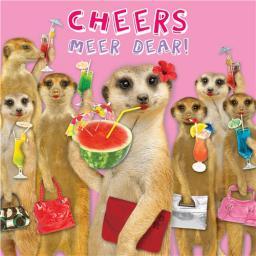 Pet Pawtrait Card - Cheers Meer Dear! (Birthday Card)