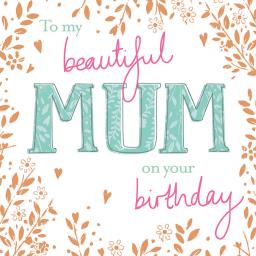 Family Circle Card - Birthday Text (Mum)