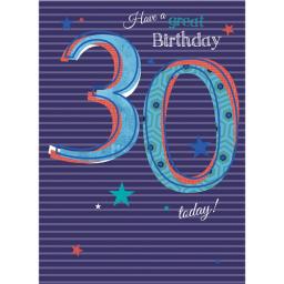 Special Birthdays Card - 30 Male