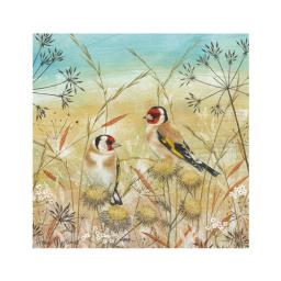 Enchanted Wildlife Card - Goldfinches
