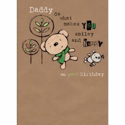 Family Circle Card - Smiley & Happy Bear (Daddy)