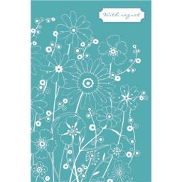 Wedding Regret Card - Floral Outline