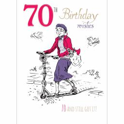 Young At Heart Card - 70 Female Still Got It