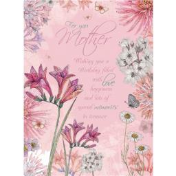 Family Circle Card - Botanical Pink Floral (Mother)