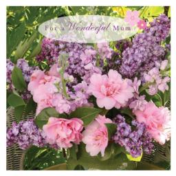 Mother's Day Card - Pink & Purple Flowers