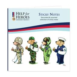 Help For Heroes Stationery - Sticky Notes Selection (Square)