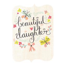New Baby Card - Butterflies & Bows (Daughter)
