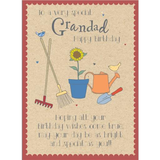 Family Circle Card - Garden Tools (Grandad)