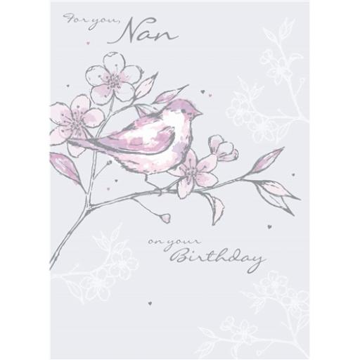 Family Circle Card - Bird On Branch (Nan)