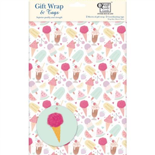 Gift Wrap & Tags - Ice Cream Treats
