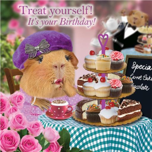 Crazy Crew Card - Tea &amp; Cake (Birthday)