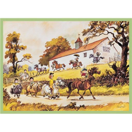 Thelwell Card - Riding School