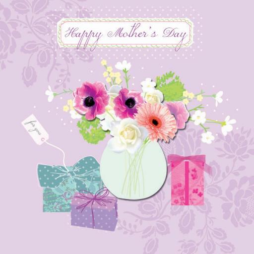 Mother's Day Card - Flowers & Present
