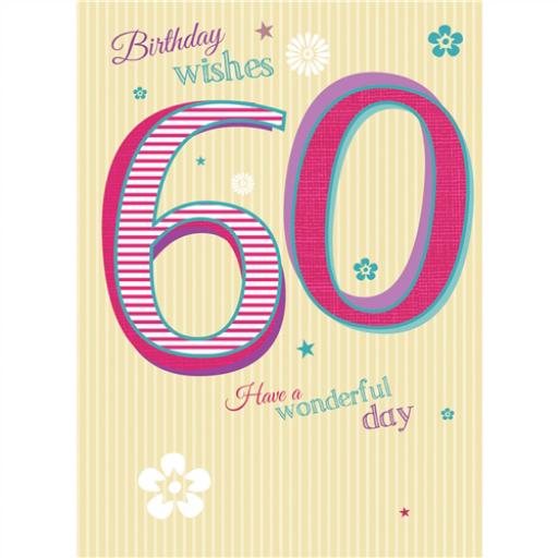 Special Birthdays Card - 60 Female