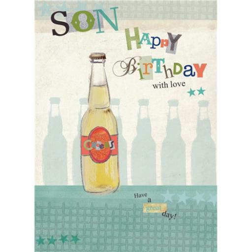 Family Circle Card - Birthday Bottle (Son)