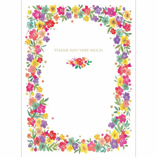 Thank You Card - Bright Floral