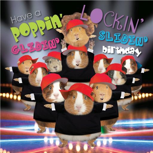 Crazy Crew Card - Poppin' Lockin' Birthday