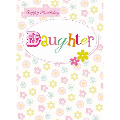 Family Circle Card - Repeat Flowers (Daughter)