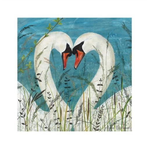 Enchanted Wildlife Card - Swans