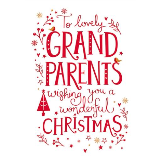 Christmas Card (Single) - Text (Grand Parents)