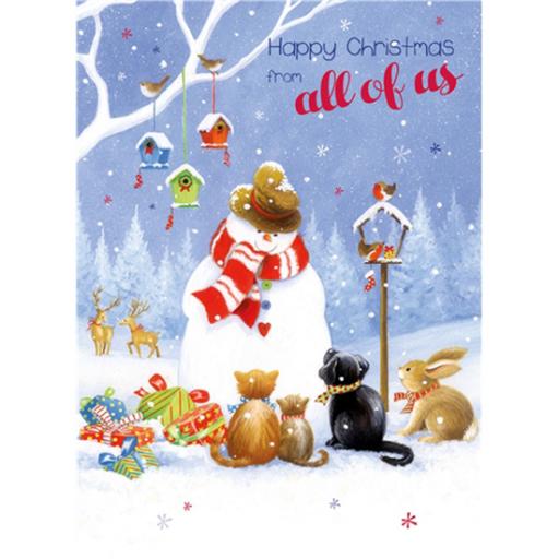 Christmas Card (Single) - From All Of Us 'Snowman & Friends'