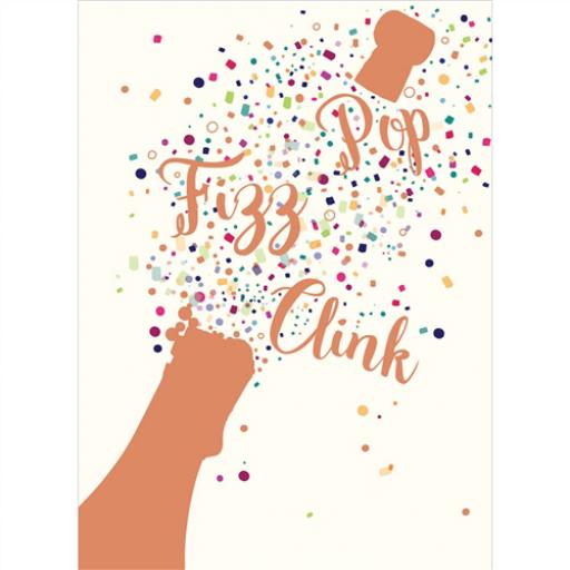 Congratulations Card - Pop Fizz Clink
