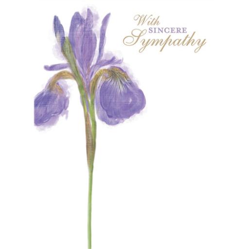 Sympathy Card - Painted Iris