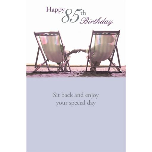 Age To Celebrate Card - 85 Deckchairs