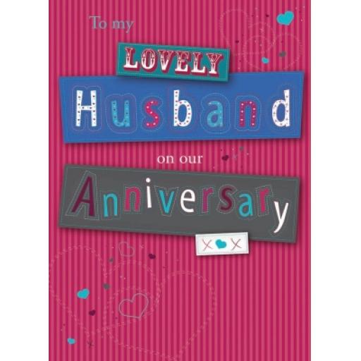 Anniversary Card - Crafty Hearts (Husband)
