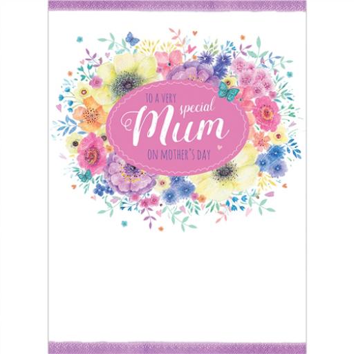 Mother's Day Card - Floral Wreath