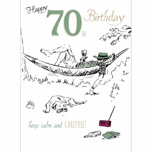 Young At Heart Card - 70 Male Calm & Carefree