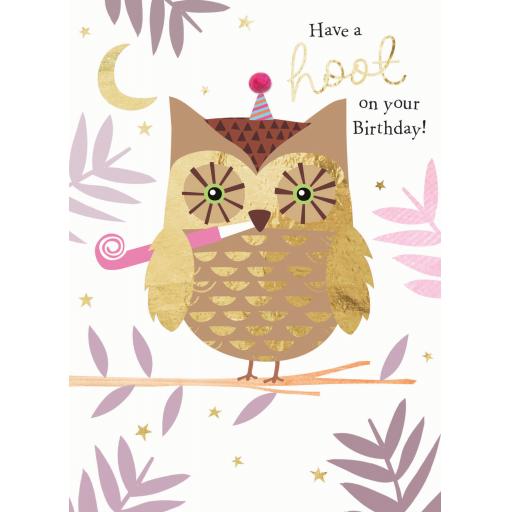 Pom Poms Card Collection - Hooty Owl