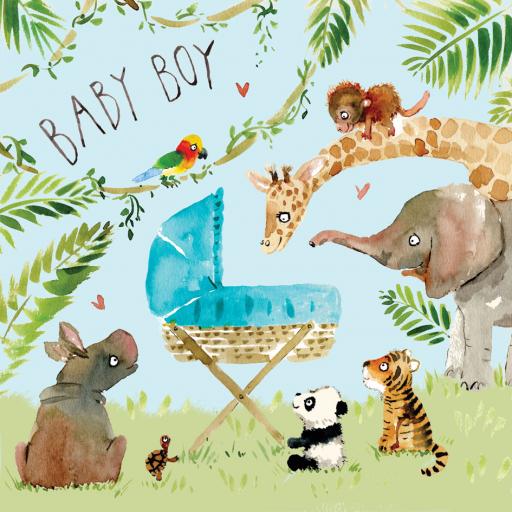 Fizzle Pop Card Collection - New Baby Boy Jungle